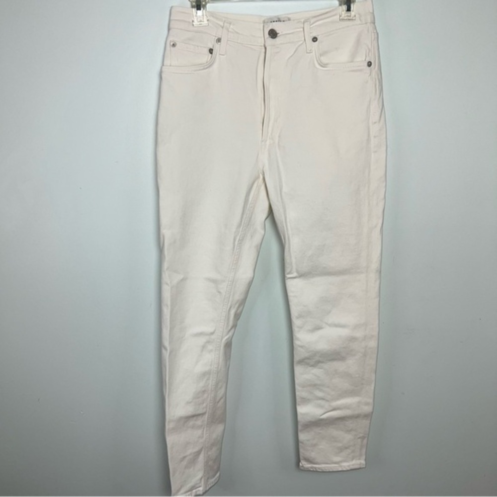 Agolde Nico High Rise Slim Leg Jeans White Women's Size 27